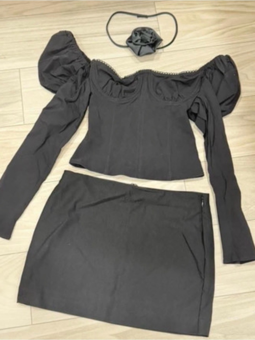 black 3 piece set from revolve